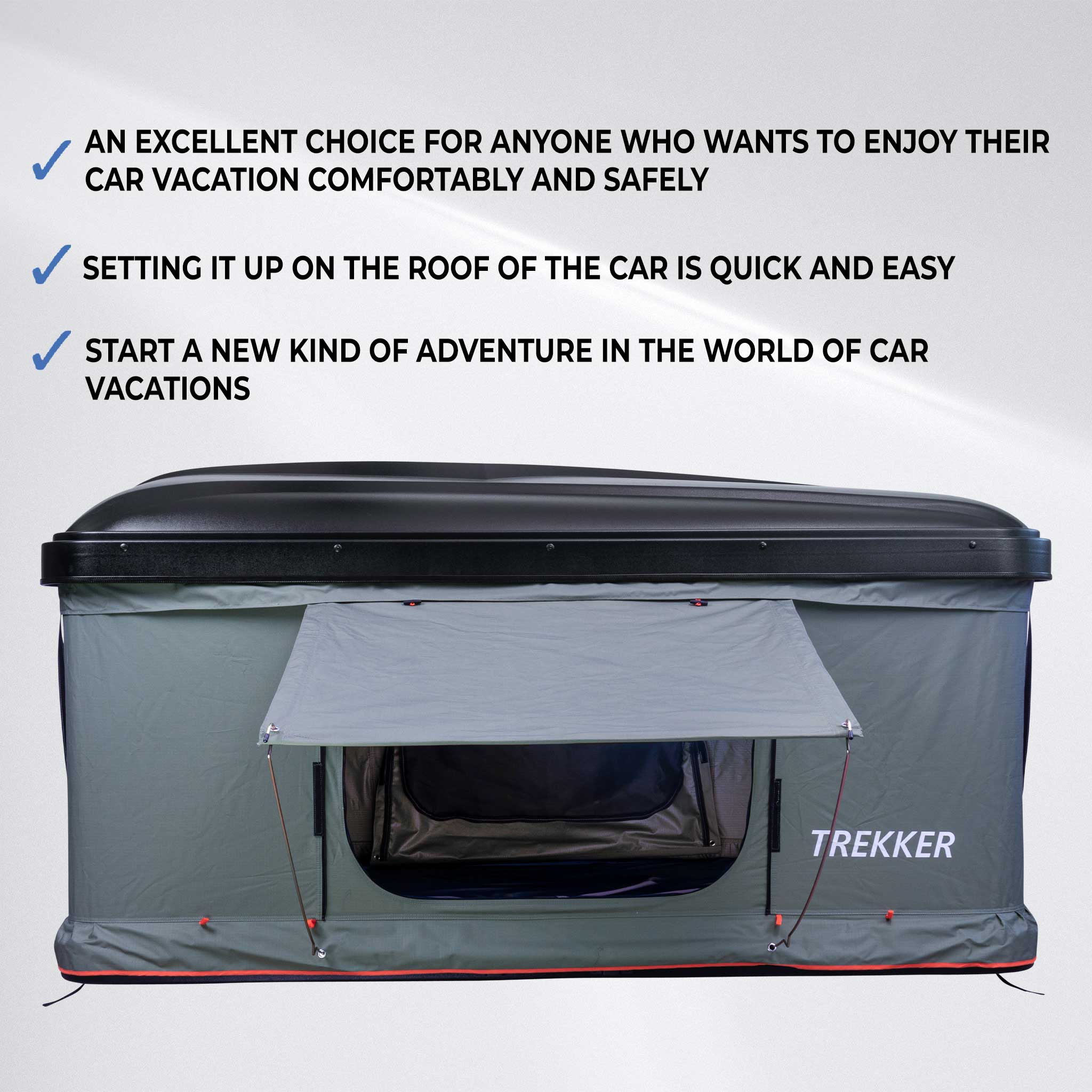 Trekker Rooftop tent Hut M, grey