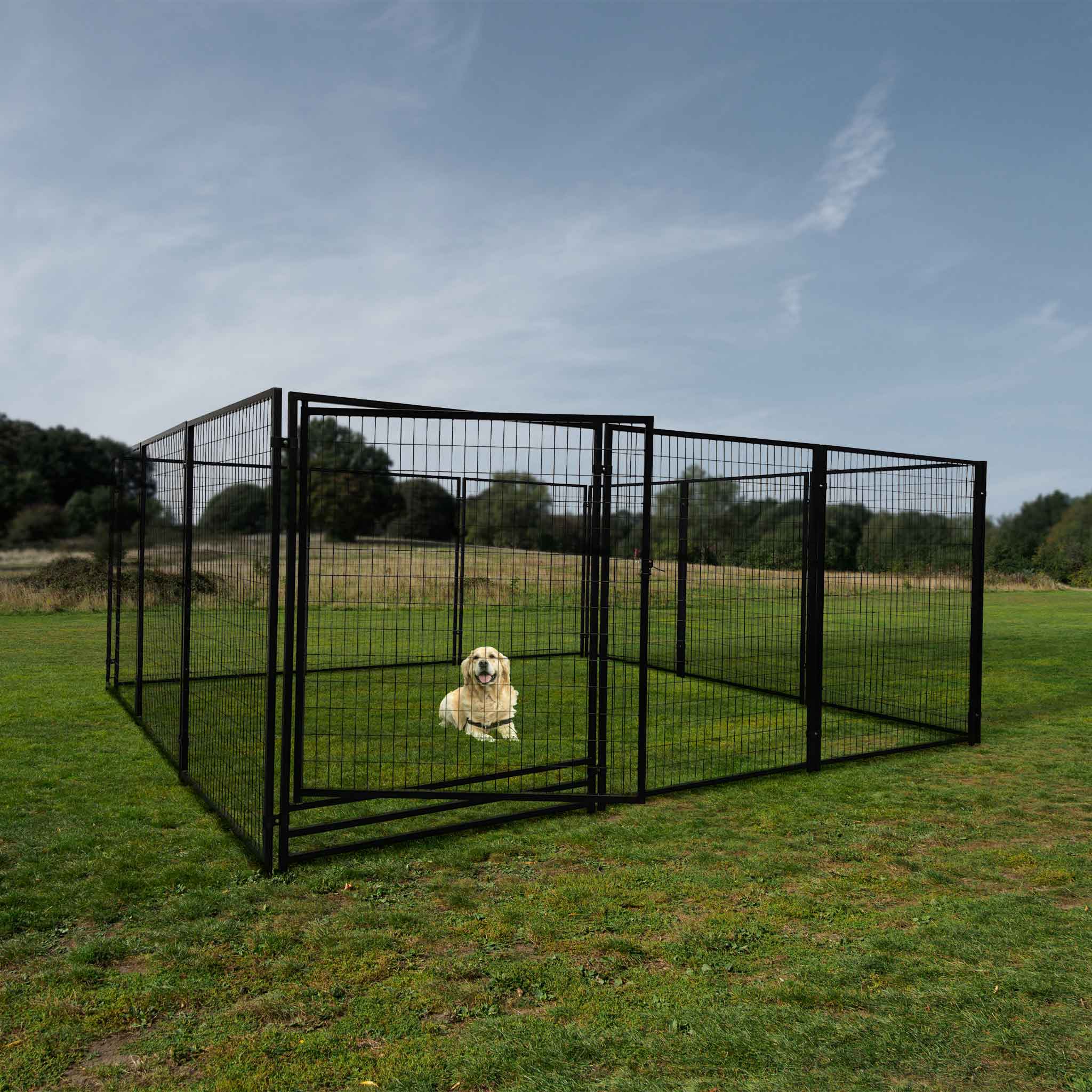 Trekker Honden Kennel 4.5x4.5x1.83m, Zwart