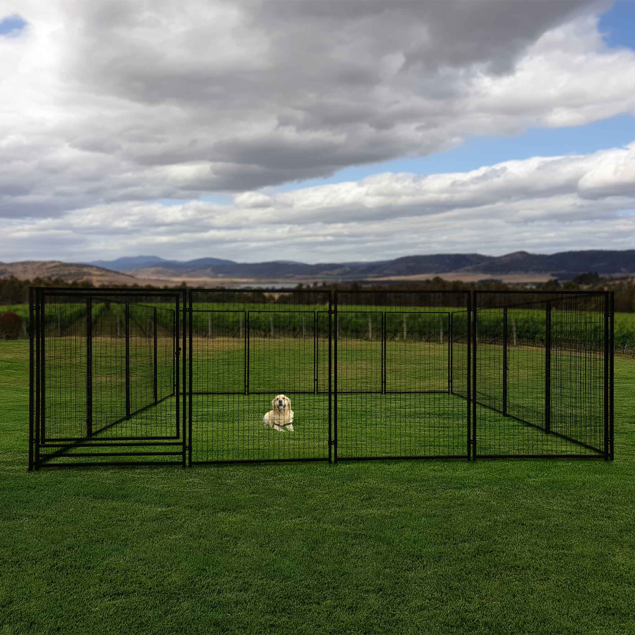 Trekker kojec dla psa 6x6x1,83m, czarny