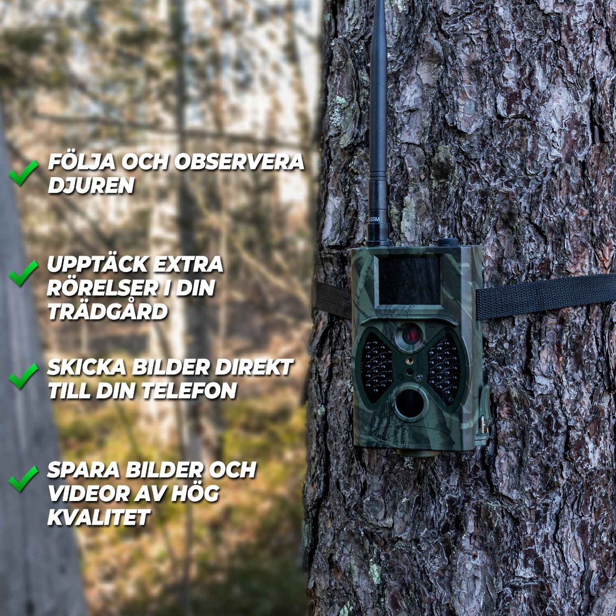 Trekker 5 x Åtelkamera set - Sändande 2G