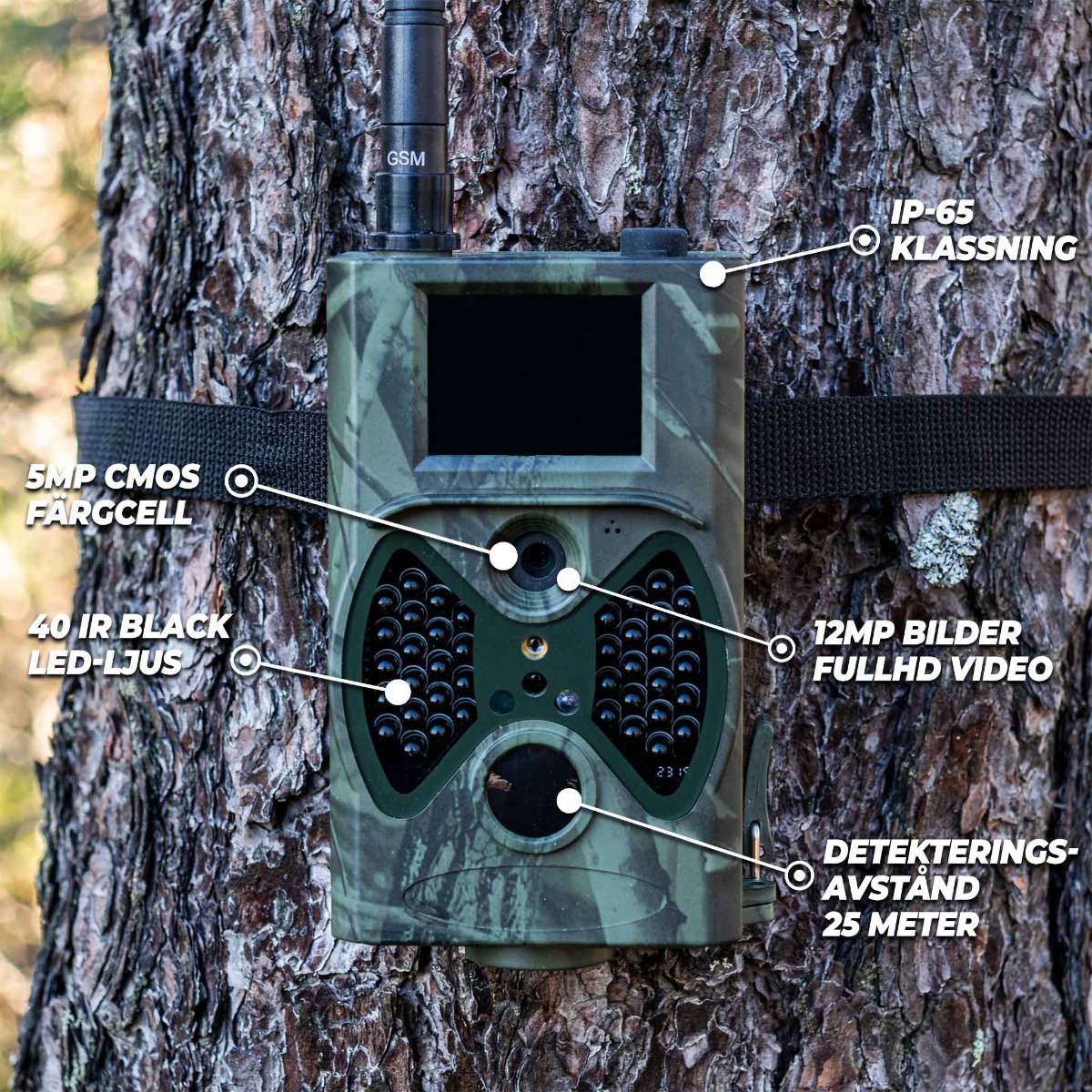 Trekker 5 x Åtelkamera set - Sändande 2G
