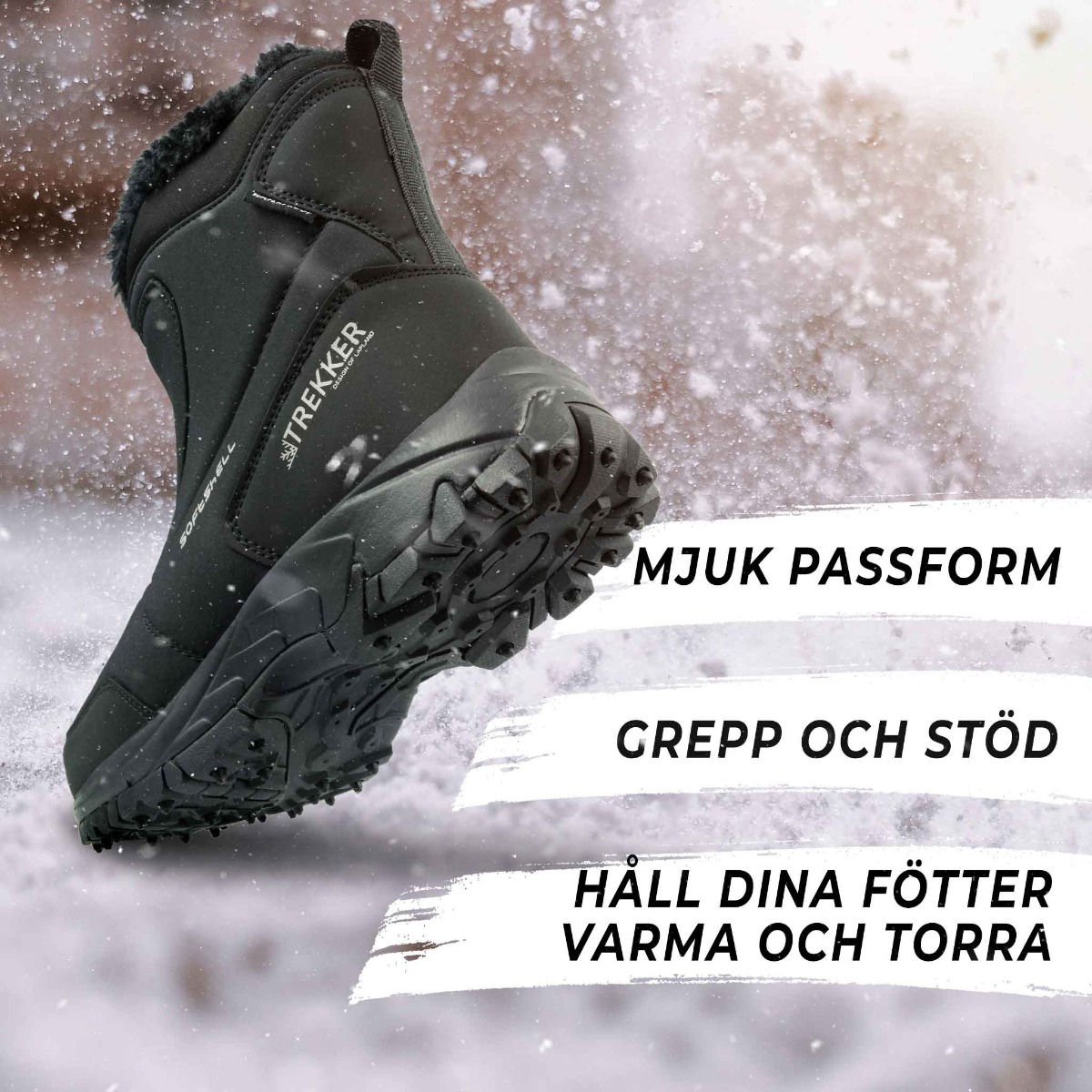 Trekker dubbskor, storlekar 36-46