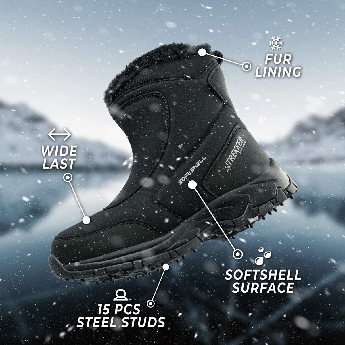 Trekker High Top Studded Shoes