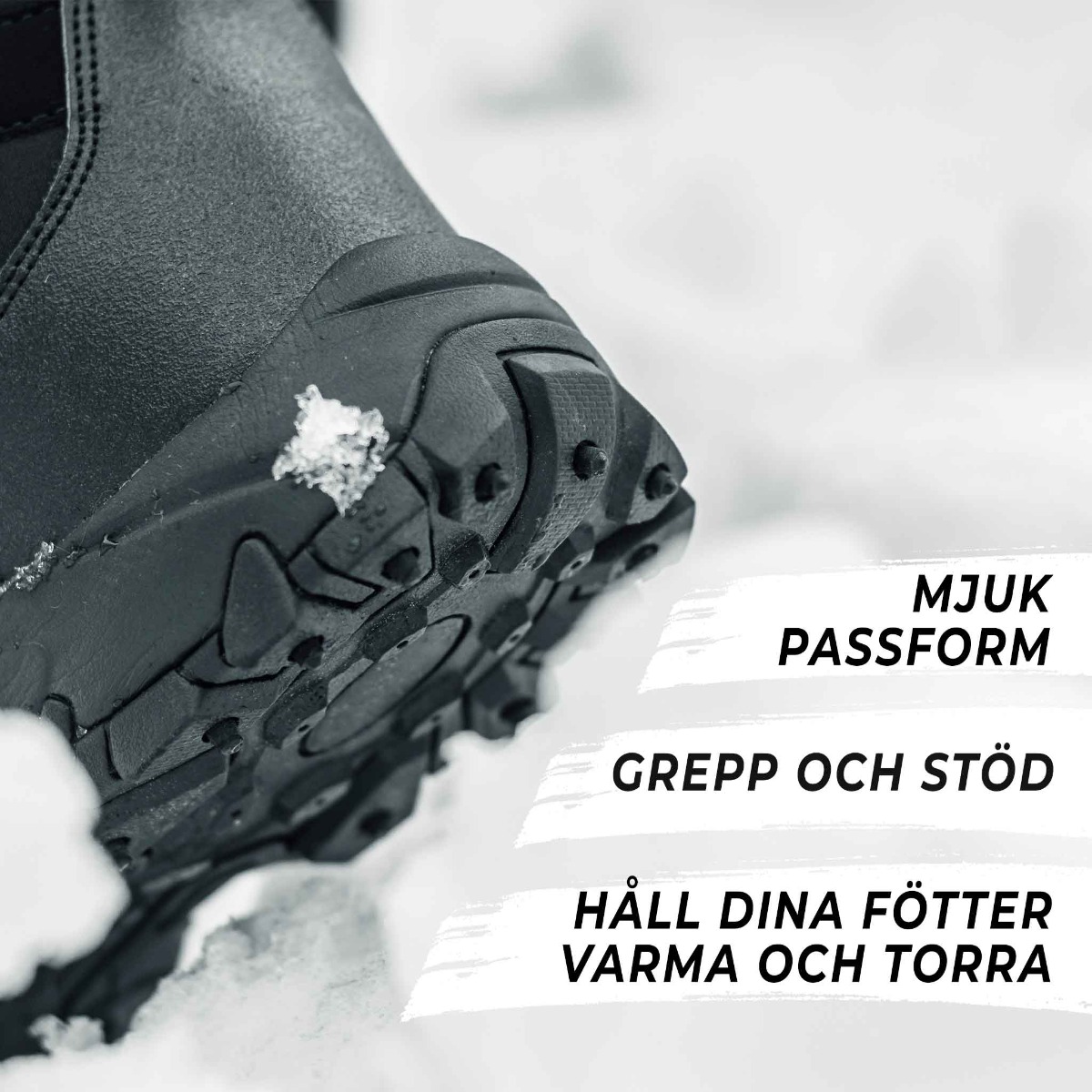 Trekker dubbskor svart, Storlekar 36-46