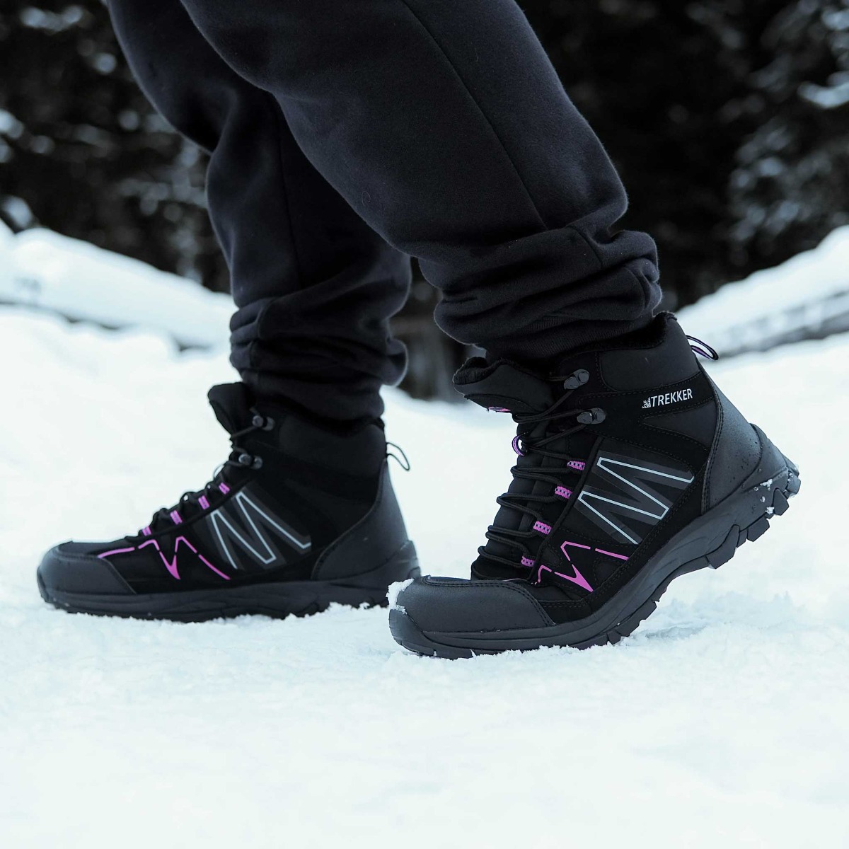 Trekker Winterschuhe mit spikes - Rosa