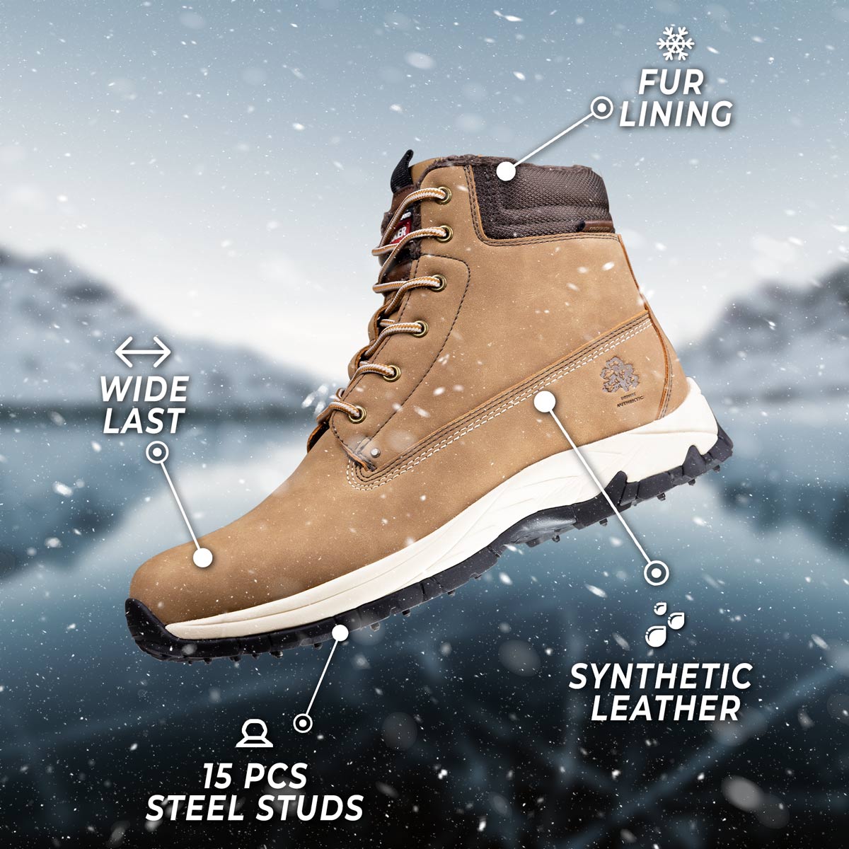 Trekker Studded Shoes - Tan