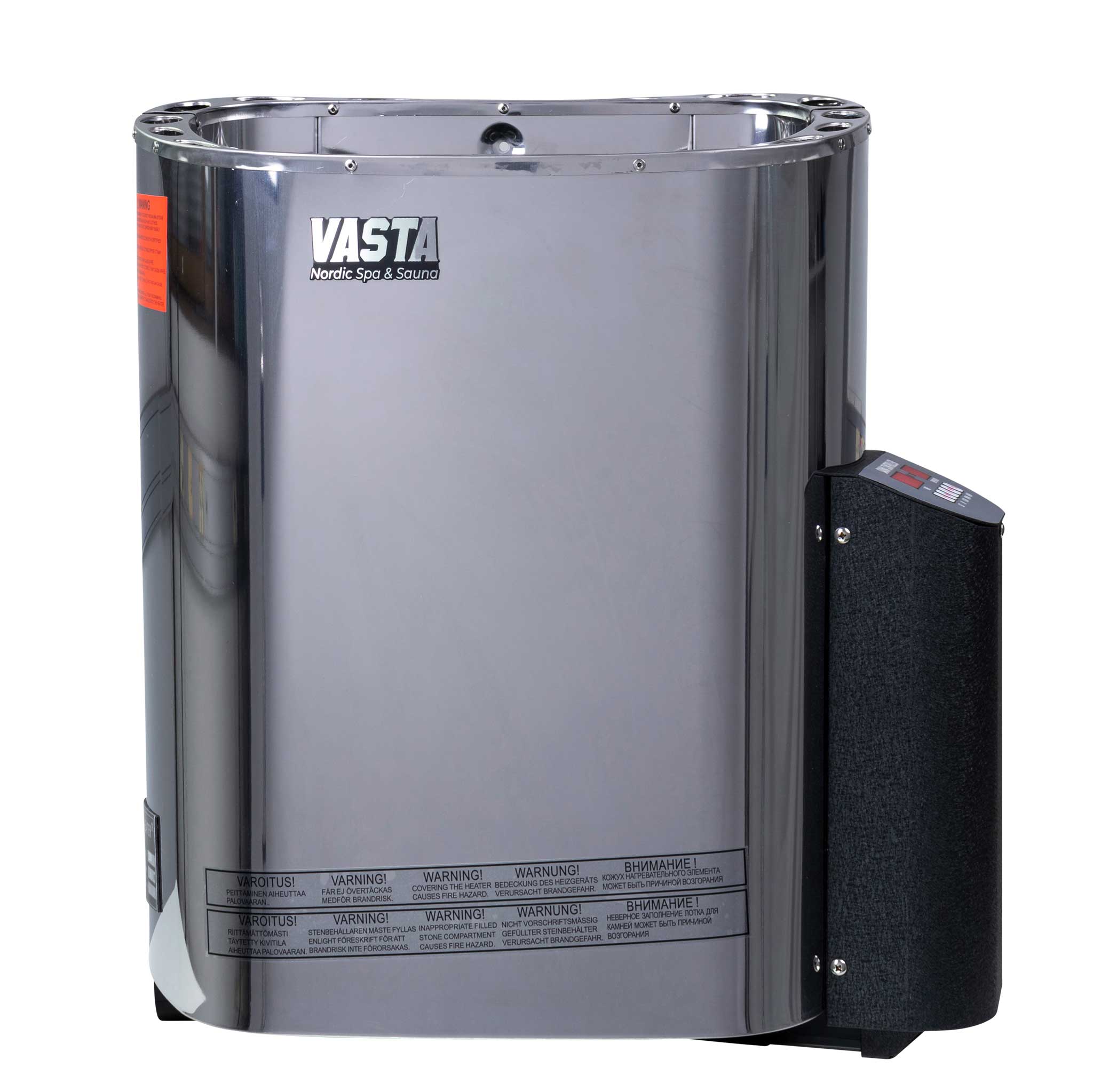 Vasta Elektriskā Pirts Krāsns Blaze 6kw, fiksēta kontrole, tērauds