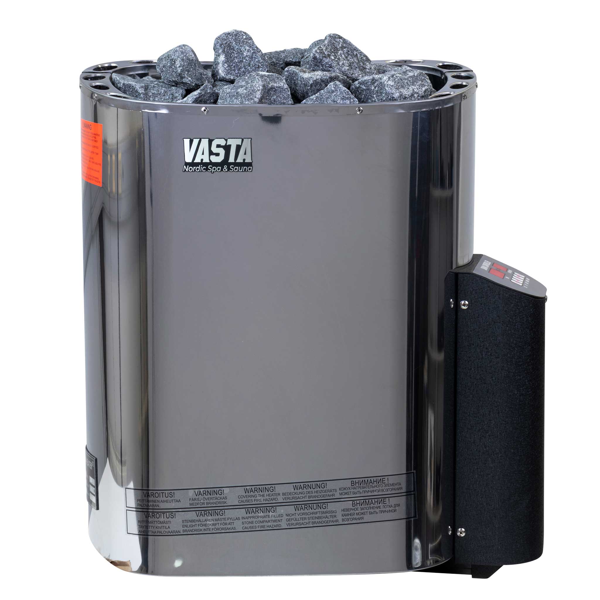Vasta Saunakachel elektrisch Blaze 6kw, vaste regeling, staal