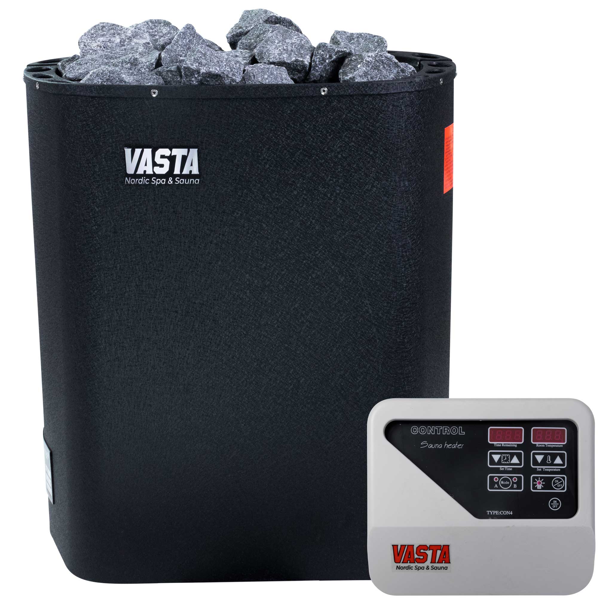 Vasta Bastuaggregat Blaze 8kw, svart, separat, 7-12m3