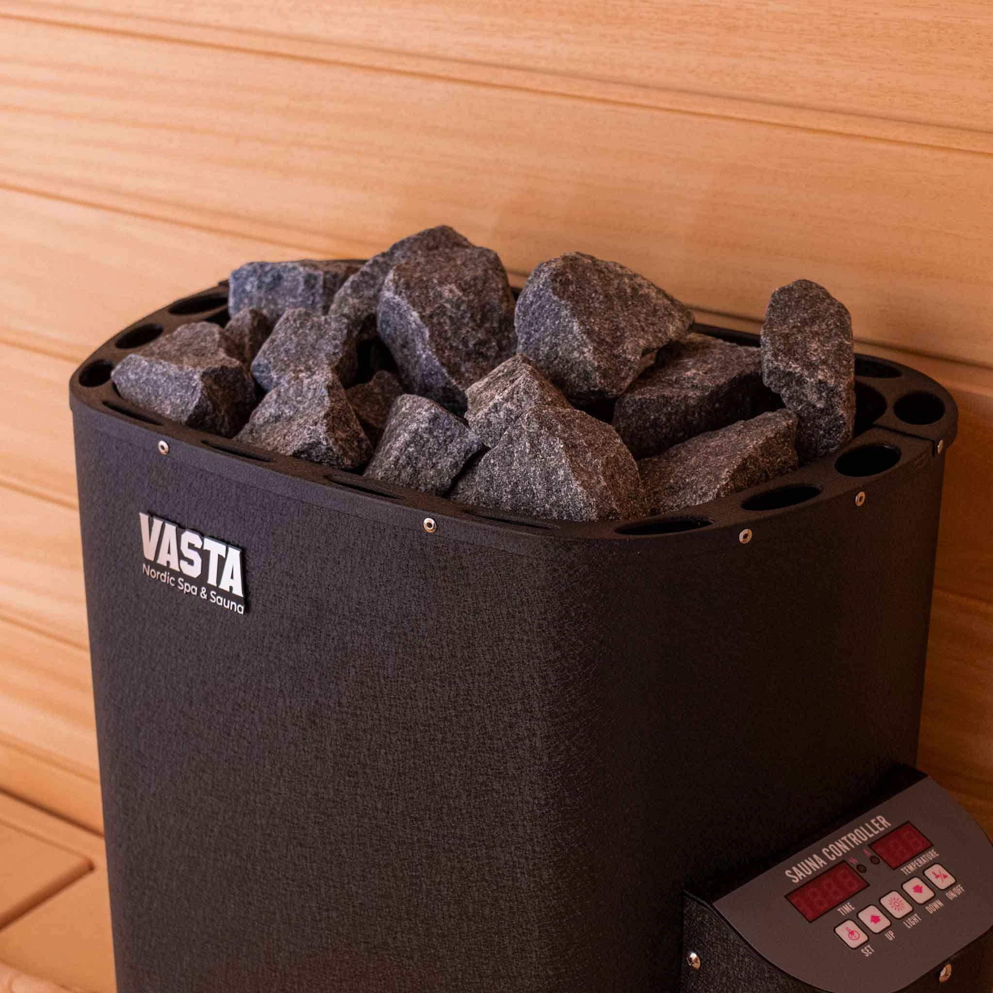 Vasta Elektriskā Pirts Krāsns Blaze 8kw, fiksēta vadība, 7-12m3, melna