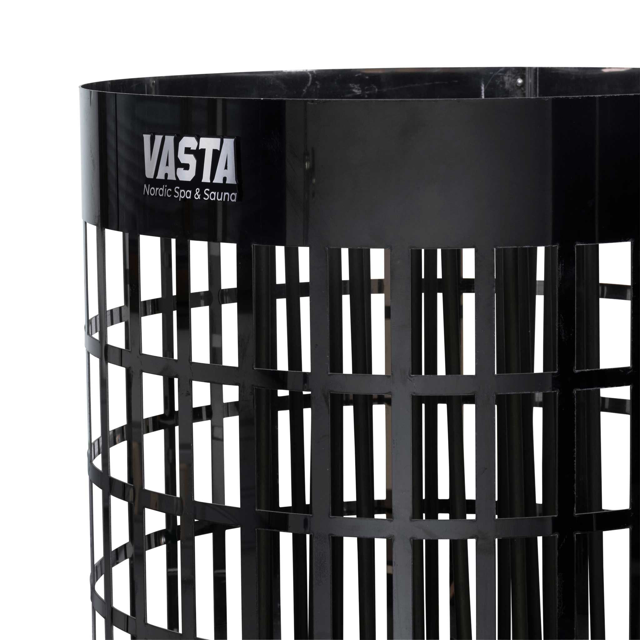 Vasta Saunaofen elektrisch Ignite 6kw, feste regelung, 5-8m3, schwarzer stahl