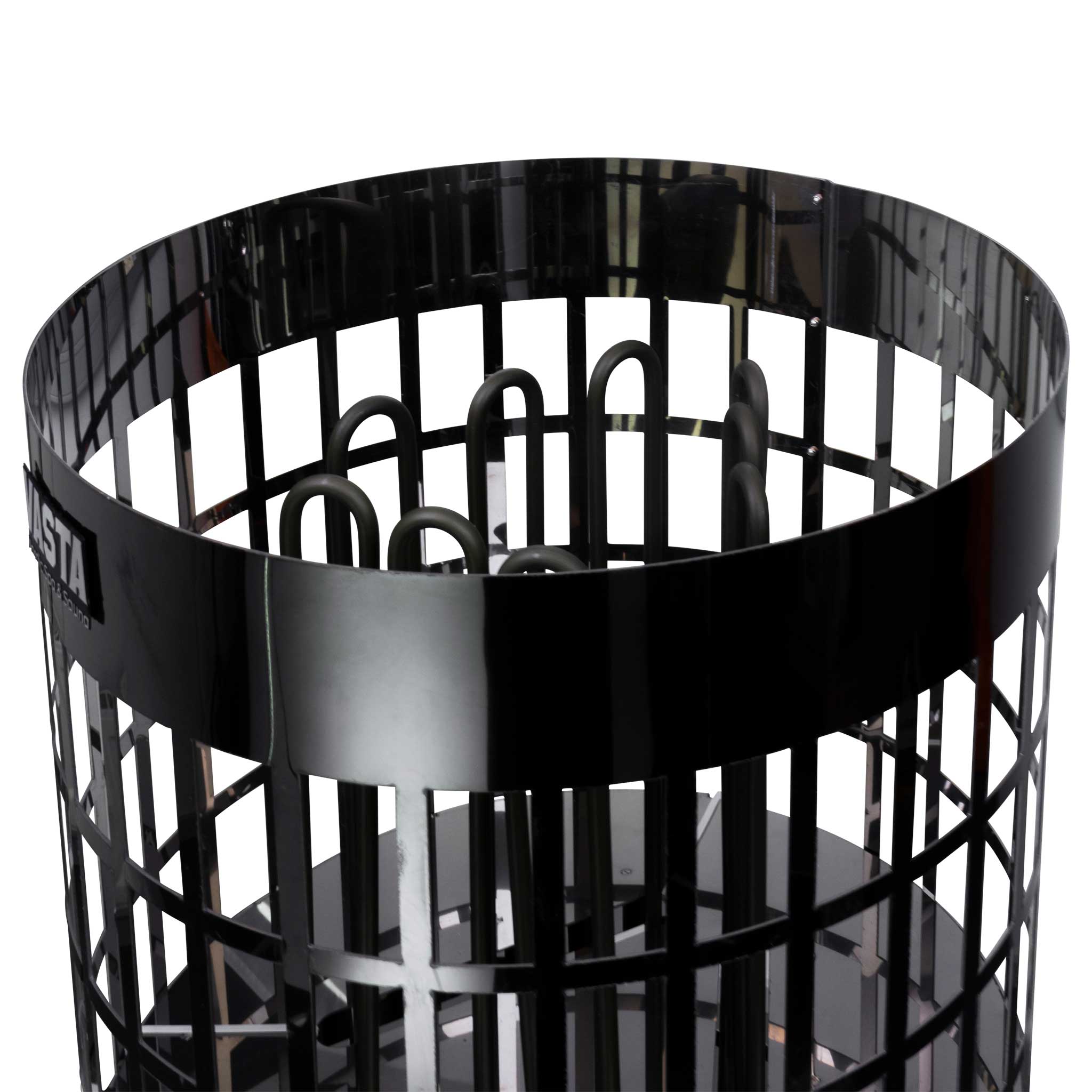 Vasta Poêle de sauna électrique Ignite 6kw, commande fixe, 5-8m3, acier noir