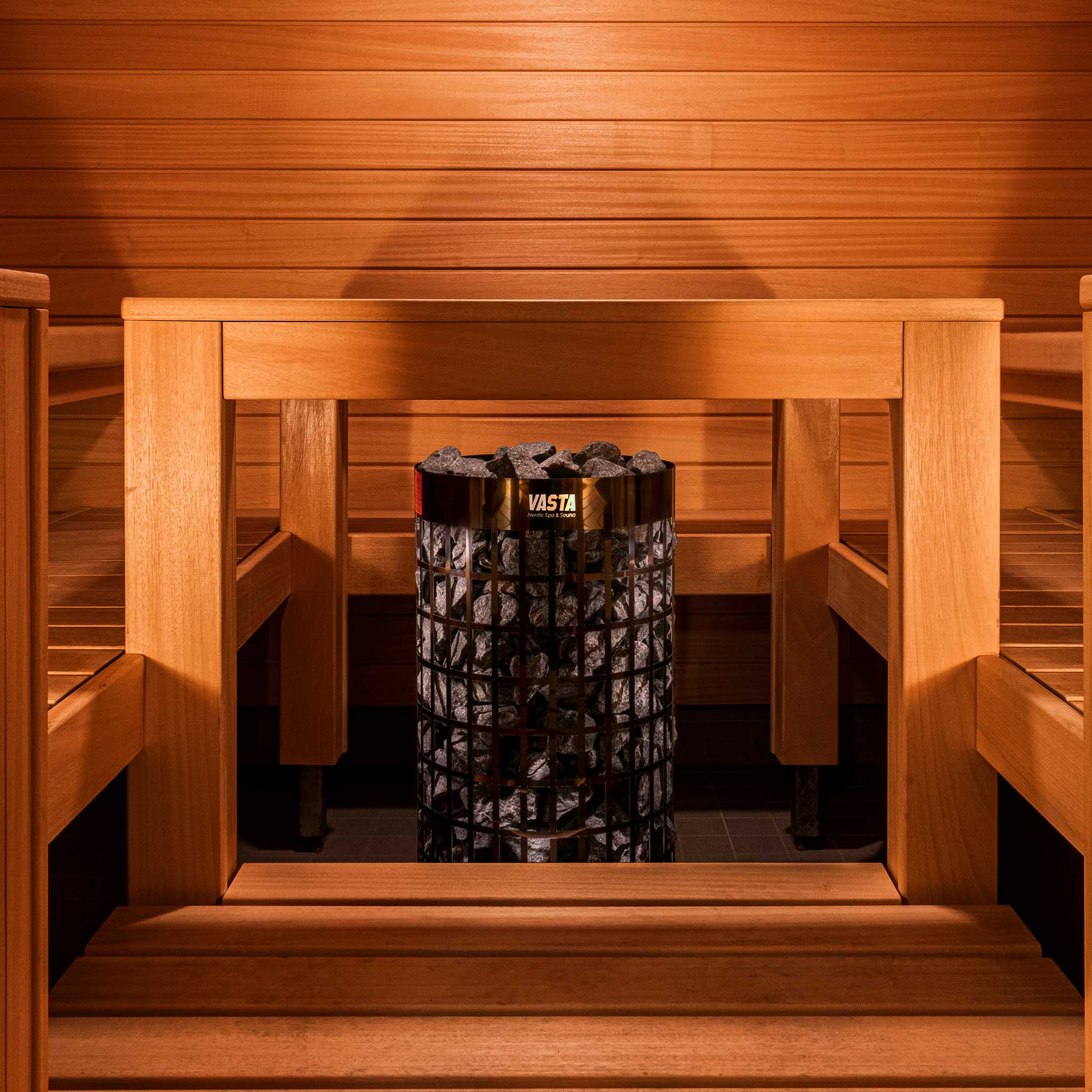 Vasta Poêle de sauna électrique Ignite 6kw, commande fixe, 5-8m3, acier noir