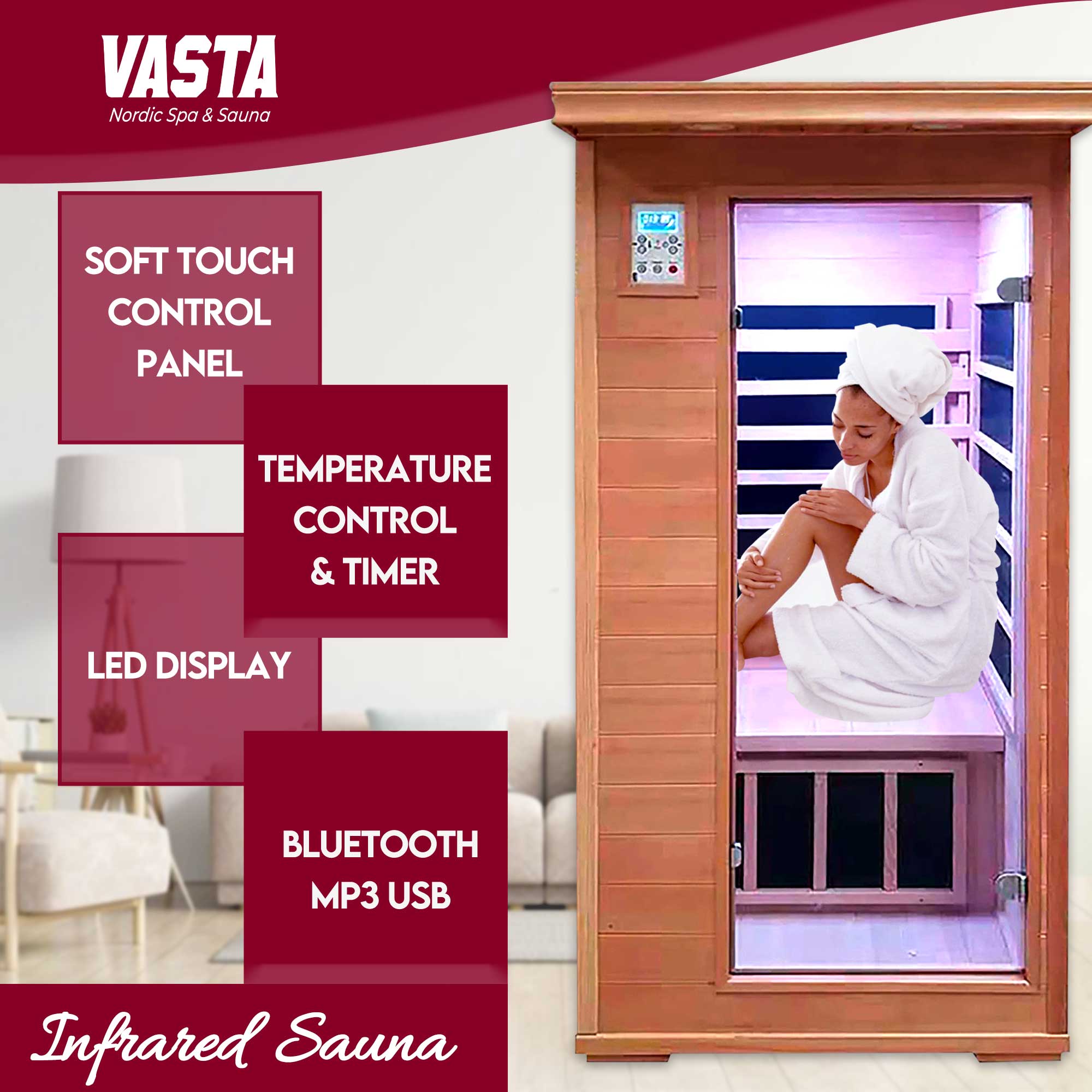 Vasta Infrared Sauna 1 person