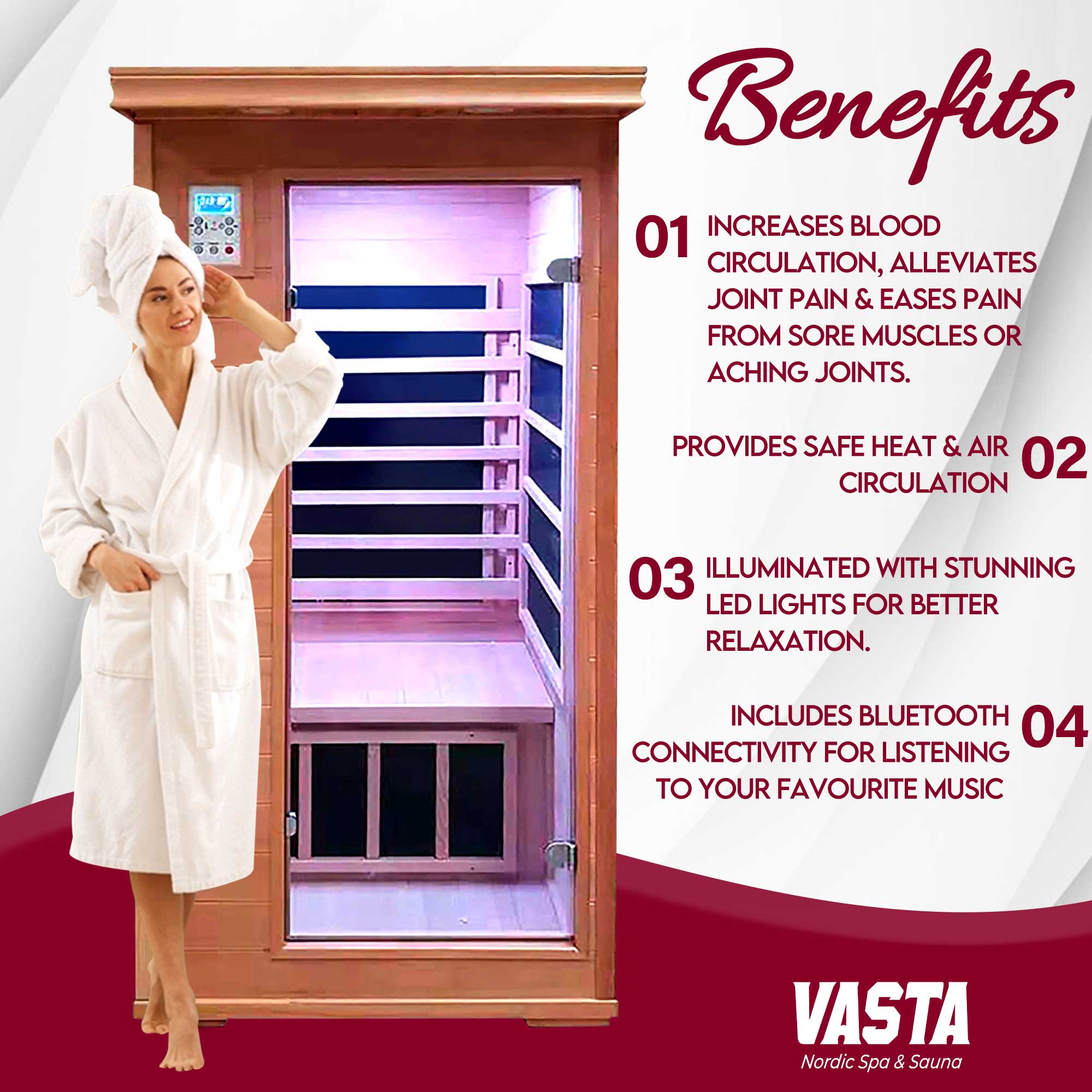 Vasta Infrared Sauna 1 person