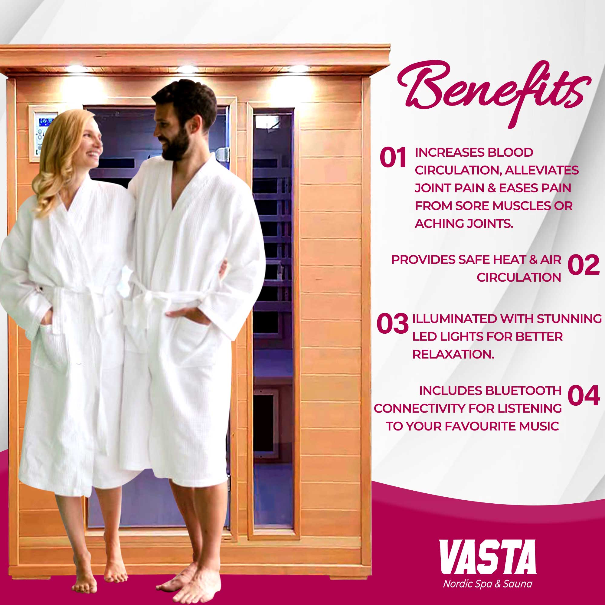Vasta Infrared Sauna 3 persons