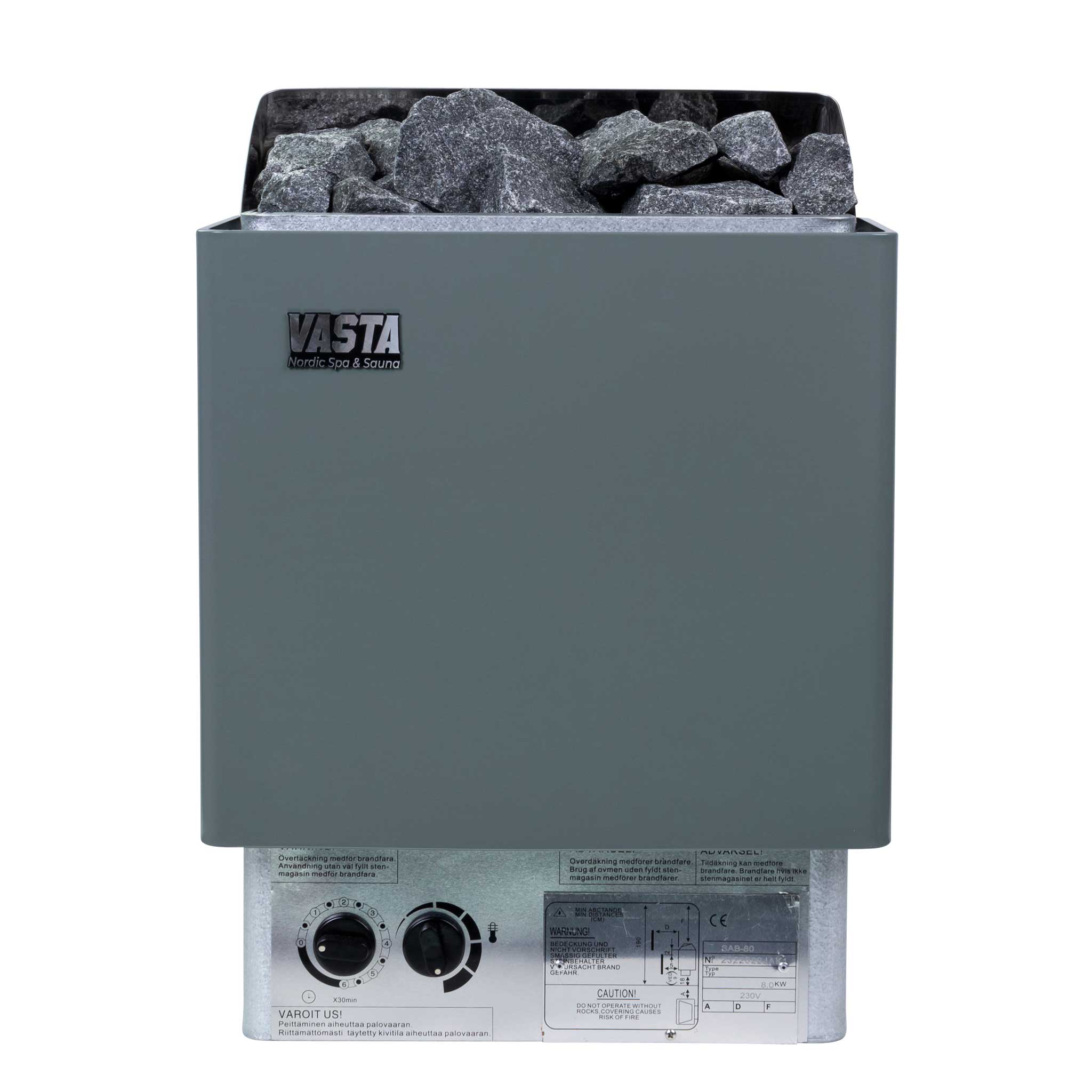 Piec do Sauny Elektryczny Vasta Spark 8kw, Kontrola Stała, 7-12m3