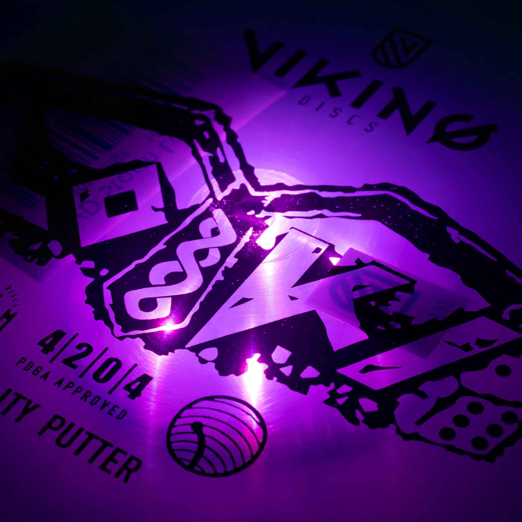 Viking Discs LED-valo frisbeegolfkiekkoon, väri (4kpl)